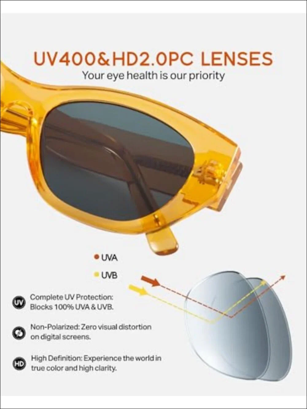 Women's Cat Eye Sunglasses Retro UV400 Full Frame Medium Fit